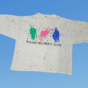 Vintage 1990s The Body Co Cropped Tshirt Workout Gym OSFA